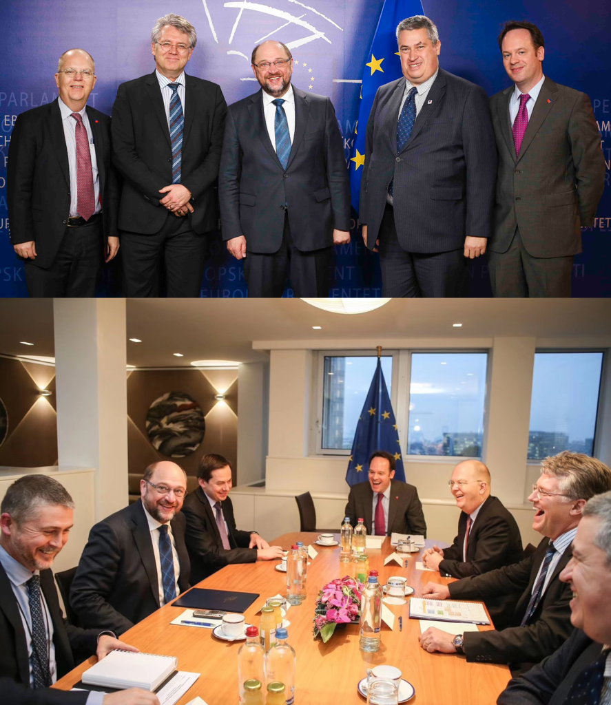 Met with European Parliament President Martin Schulz